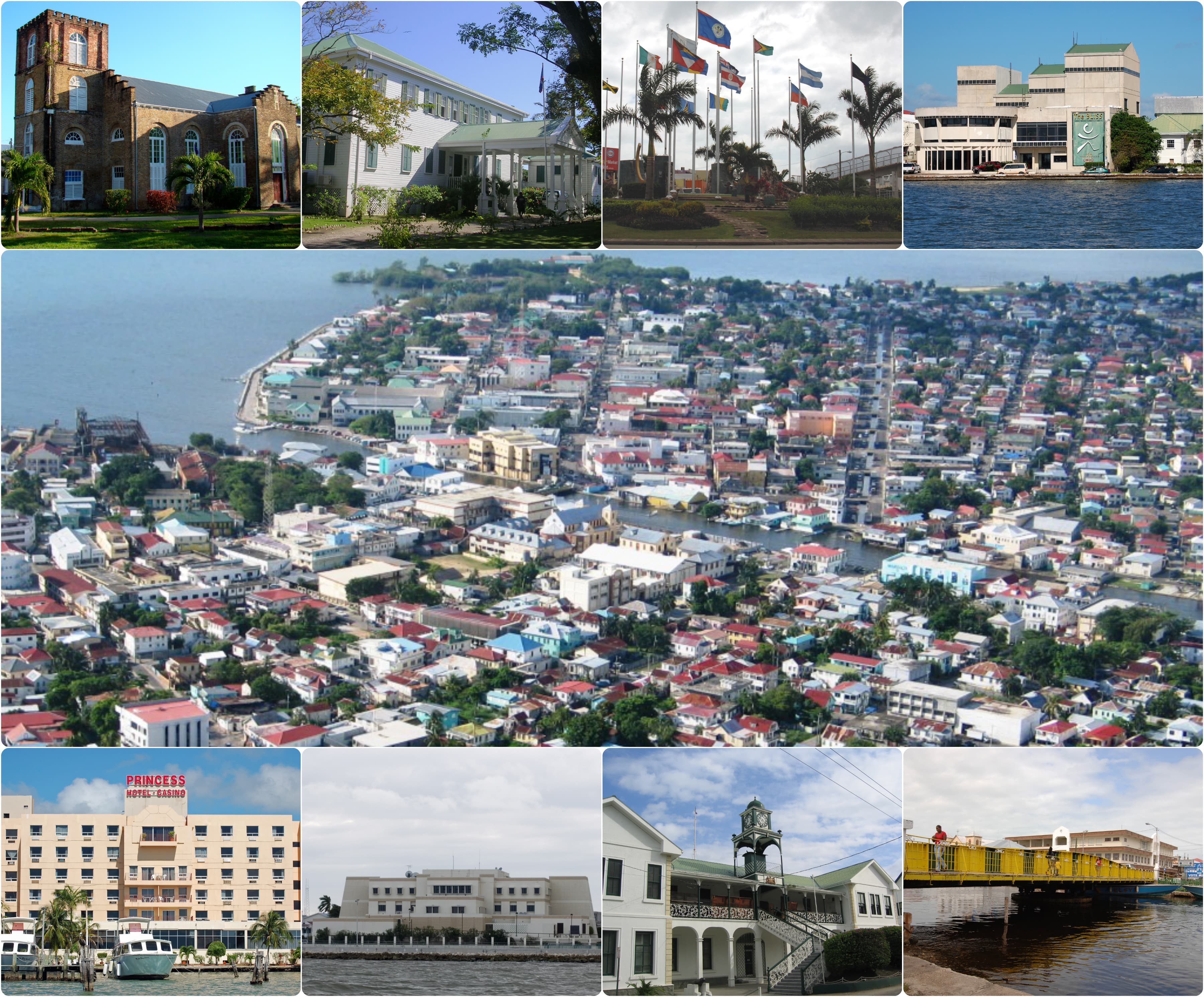Photo: Pgbk1987, CC BY 3.0, via Wikimedia Commons (https://commons.wikimedia.org/wiki/File:Belize_City_Montage.jpeg)